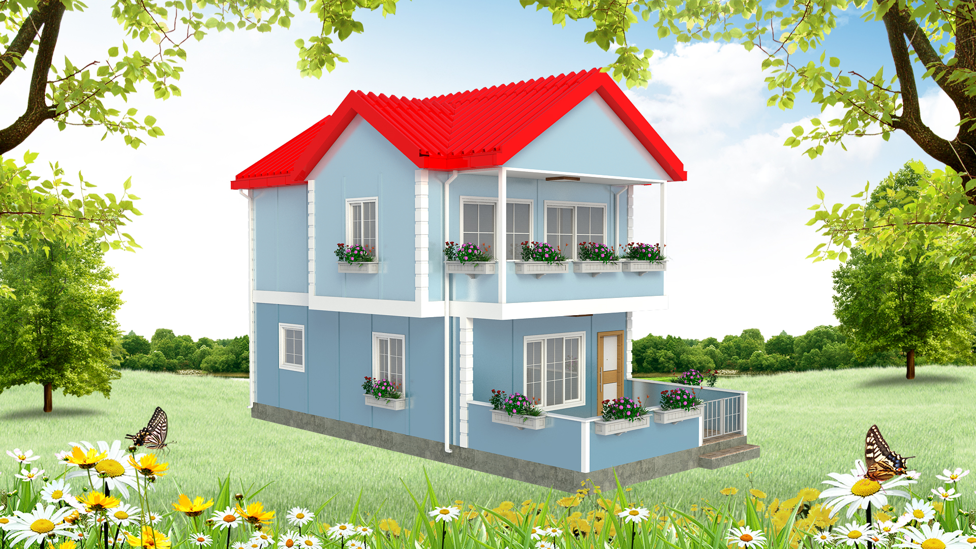 90 m² Dubleks Prefabrik Ev