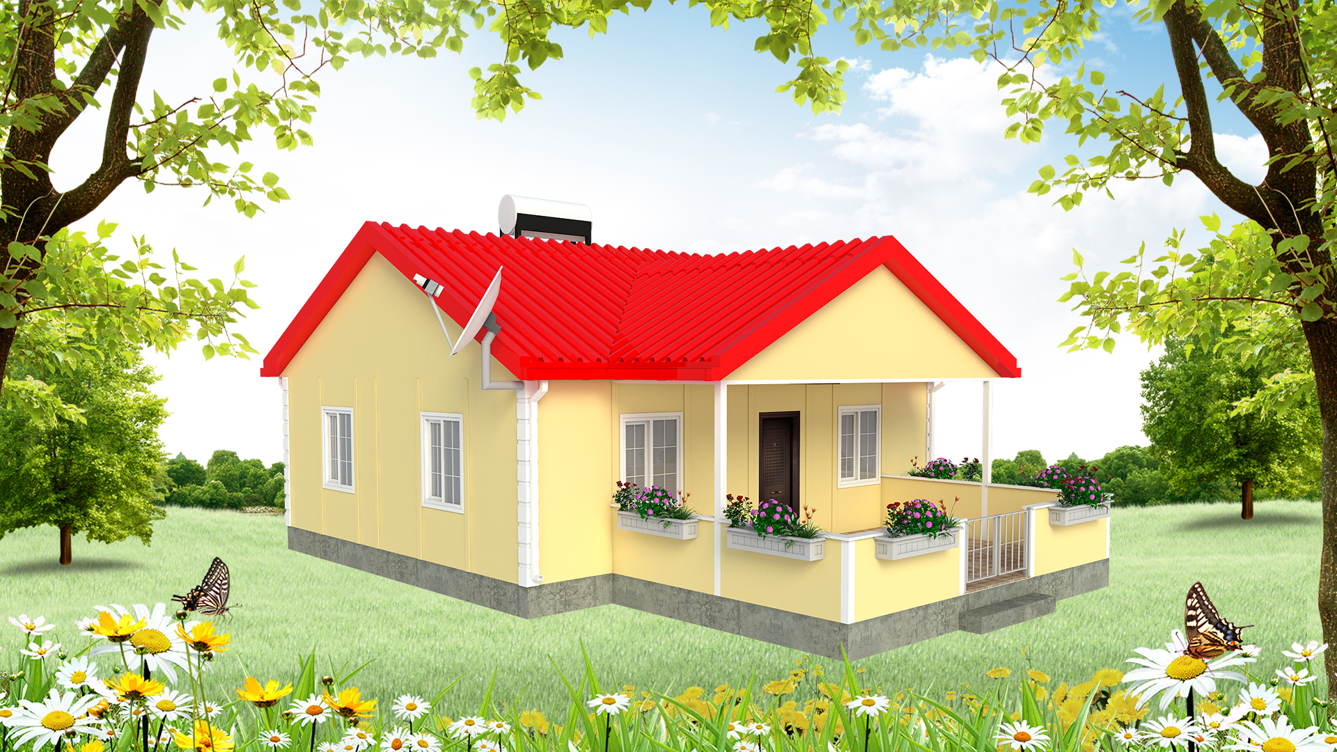 70 m² Tek Katlı Prefabrik Ev