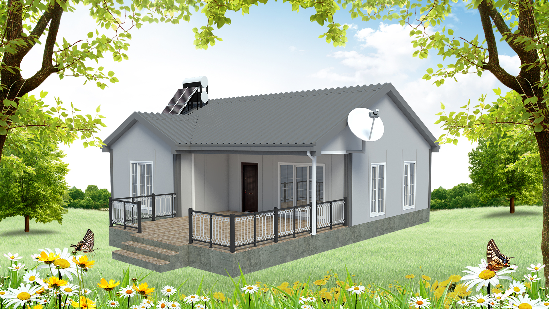 90 m² Tek Katlı Prefabrik Ev